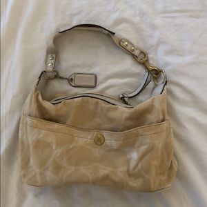 Vintage Coach Fabric Shoulder Bag